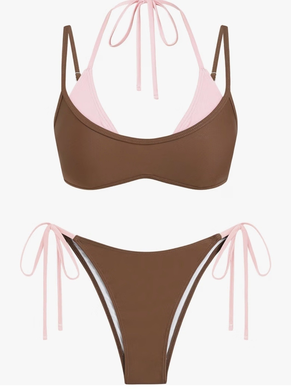 Zaful Double Layer Halter 2 Piece Bikini #1462